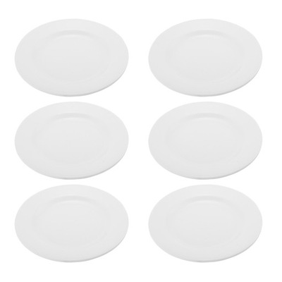 The Dish Okrągłe Białe Talerze Obiadowe 6 Szt
