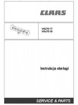 CLAAS VOLTO 58, 77 - ИНСТРУКЦИЯ ОБСЛУЖИВАНИЯ PL фото