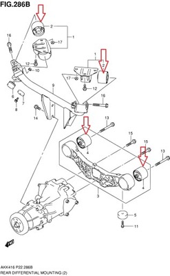 SUZUKI SX4 / S-CROSS ВТУЛКА МОСТУ ДИФЕРЕНЦІАЛУ TYŁ75/