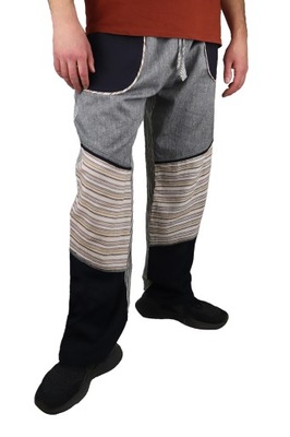 Lekkie spodnie bawełniane z Nepalu WIOSNA LATO