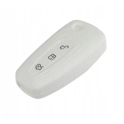 Силіконовий чохол na ключ ford білий фото №1