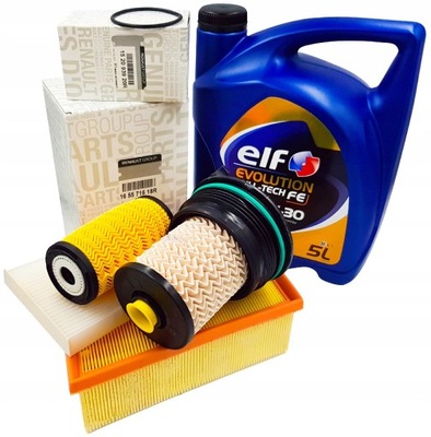 Renault espace v 1.6dci набір фільтрів + олія 5l фото №1