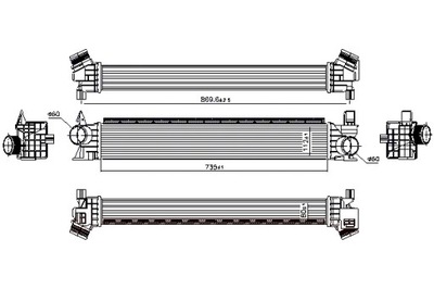 NISSENS INTERCOOLER AUŠINTUVAS ORO ĮSIURBIMO CITROEN JUMPER 