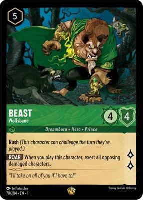 Disney Lorcana 1TFC #070 Legendary Beast - Wolfsbane