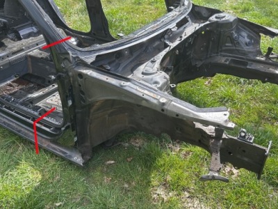 Audi a3 8v lift sedan четверть передняя правая правый перед лонжерон фото №1