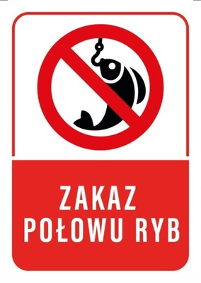 Tabliczka ZAKAZ POŁOWU RYB 20x30