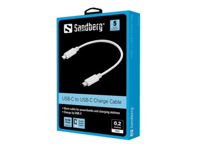 SANDBERG 136-30 Sandberg kabel do ładowania USB-C 0.2m