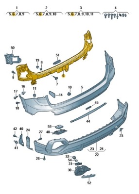 Element замыкающий бампер задняя audi q3 sportback фото №1