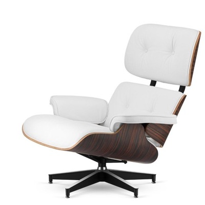 Fotel Lucera XL insp. Lounge Chair Biała Skóra Zeb - Komfort i Luksus