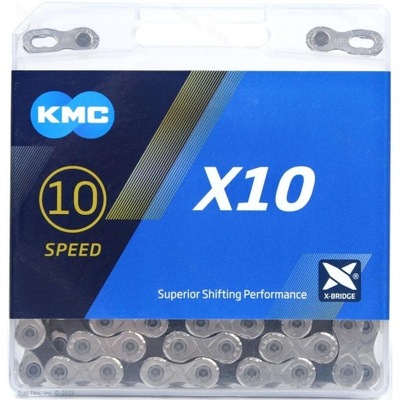 Łańcuch rowerowy KMC x10 silver - black