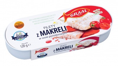 Filety z makreli w sosie pomidor 120 g Graal