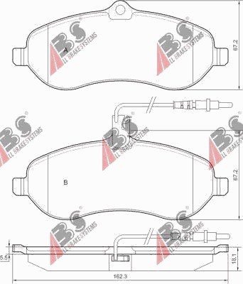 ZAPATAS DE FRENADO PARTE DELANTERA CITROEN JUMPY 2007-  