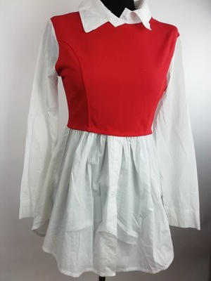 Bluzka biało czerwona rozmiar 36