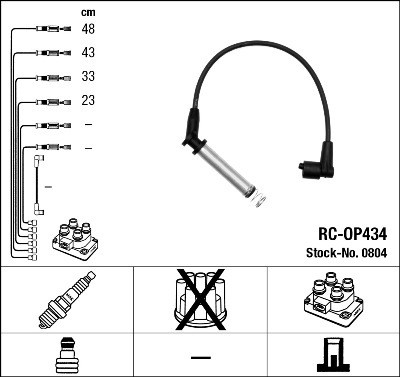 Набор трубопровод зажигания ngk 0804 фото №1