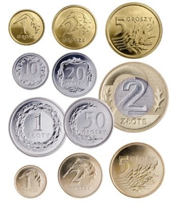 1 2 5 10 20 50 gr groszy 1 2 złoty 2014 - mennicze