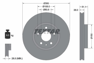 2X ДИСК ГАЛЬМІВНИЙ FORD ПЕРЕД MONDEO 1,0-2,0 14- 92268605