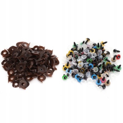 OCZY OCZKA BEZPIECZNE DO ZABAWEK MASKOTEK 100SZT