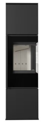 Piec stalowy REN/M prawy Ø 150 7 kW SZYBA BOCZNA