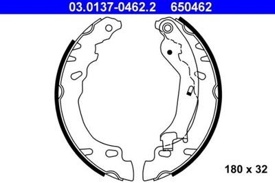 КОЛОДКИ ГАЛЬМІВНІ FIAT PANDA/500 0,9-1,4 03-10 03.0137-0462.2