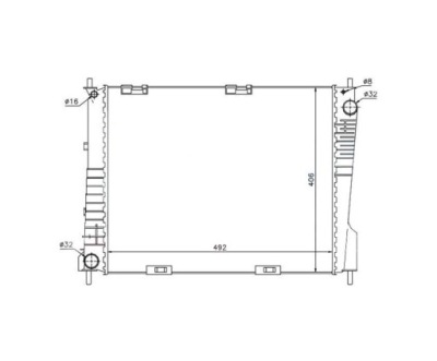 Радиатор renault modus 04- 8200468931 605508-2 фото №1