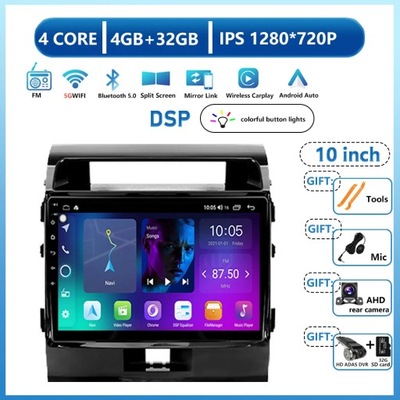 NAVEGACIÓN GPS RADIO ANDROID 13 PARA TOYOTA LAND CRUISER 200 2007-2015  