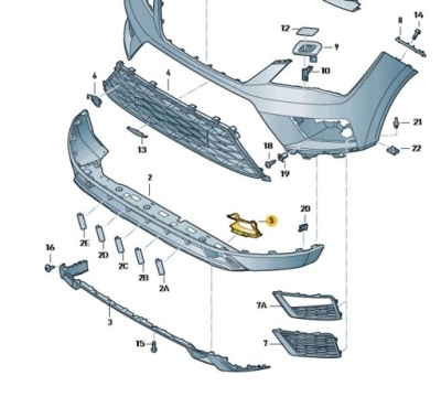 Впуск канал воздуха бампер перед seat ateca левый фото №1