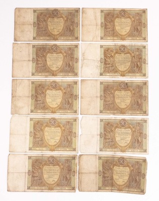 ZESTAW BANKNOTÓW - 50 ZŁ 1929 (NR 14)