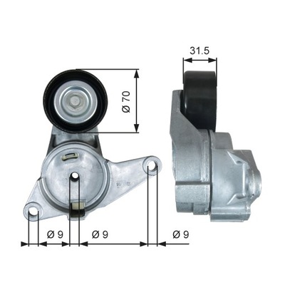 Ролик натягувача ремінь поліклиновий alfa romeo 159 brera spider buick encl фото №1