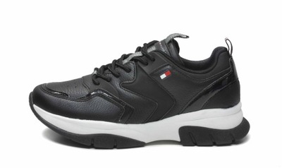 TOMMY HILFIGER 31777-0518 czarne Sneakersy r.38