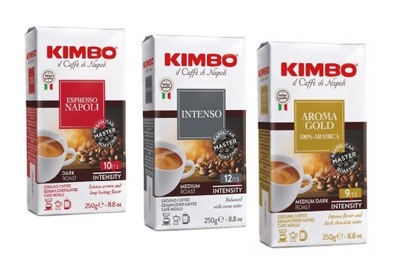 Zestaw 3 mielonych Włoskich Kaw Kimbo 3x250g
