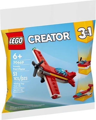 LEGO Creator 30669 Kultowy czerwony samolot 3w1