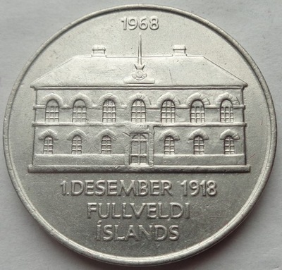 ISLANDIA - 50 kronur / koron - 1968 - Suwerenność