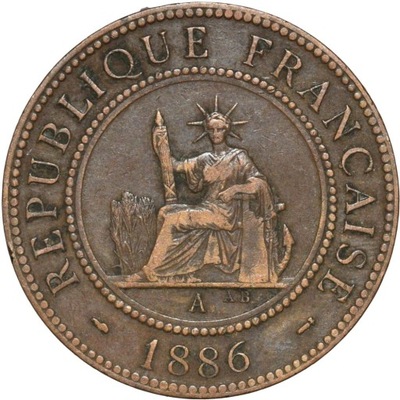 Indochiny Francuskie 1 centym 1886