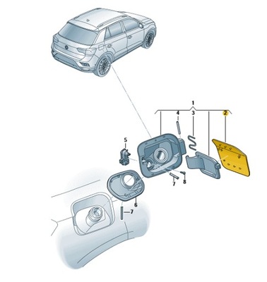 Крышка заливной топлива vw t-roc 2ga809909 gru оригинал фото №1