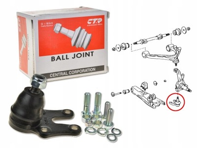 Toyota hiace 95-01 шаровая опора рычага перед нижний фото №1