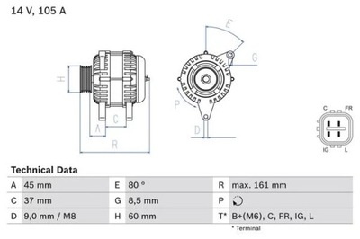 ГЕНЕРАТОР REG. 0986082410/BOS