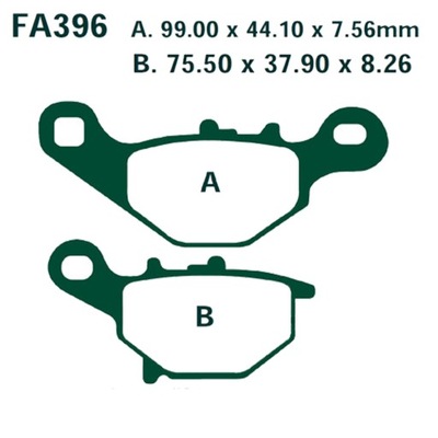 КОЛОДКИ ТОРМОЗНЫЕ EBC SFA396 ПЕРЕД SUZUKI TR 50 S