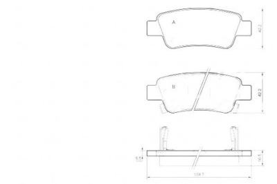 A.b.s. 37651 набор тормозных колодок тормозных, тормоза дисковые фото №1