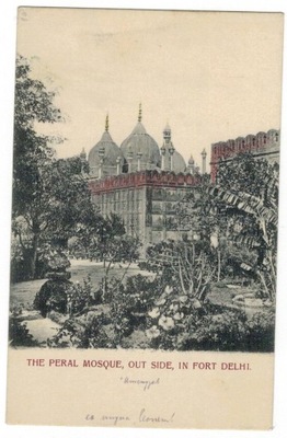 Pocztówka Indie 1910 Delhi Perłowy Meczet Cz Fort