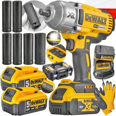 DEWALT UDAROWY КЛЮЧ AKUMULATOROWY DO КОЛЕС DCF900 18V 2X5AH 1355NM + НАСАДКИ