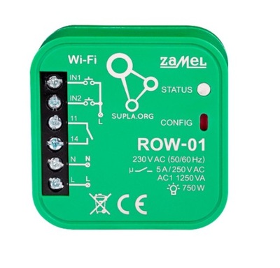 Sterownik 1-kanałowy Wi-Fi dopuszkowy SUPLA ROW-01