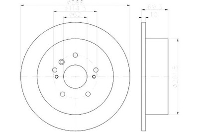 Hella pagid тормозные диски тормозные 2szt lexus rx 400h m фото №1