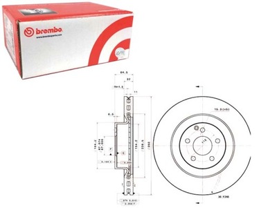 DISCOS DE FRENADO 2SZT. PARTE DELANTERA MERCEDES CLS C219 E T-MODEL S211 E W211  