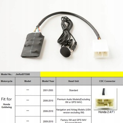 L MUZYCZNY BLUETOOTH AUX PARA HONDA GOLDWING GL1800  