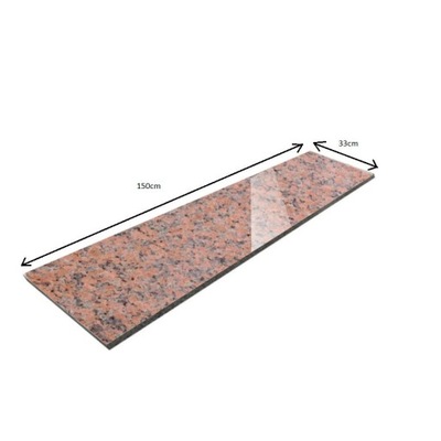 Parapet Stopnica granitowa Maple Red polerowana 150x33x2 cm | Tiles