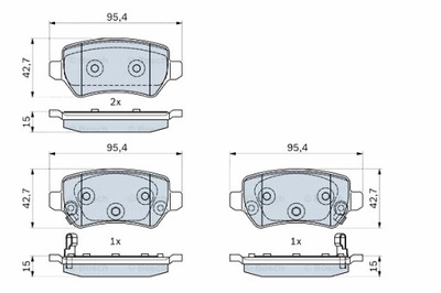 BOSCH КОЛОДКИ ТОРМОЗНЫЕ ЗАД KIA CEED PRO CEED 1.0-1.6D 05.12-07.18