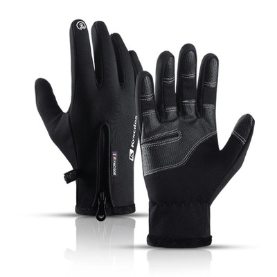 [PO ZWROCIE] Rękawiczki sportowe do telefonu zimowe (rozmiar M) - czarne
