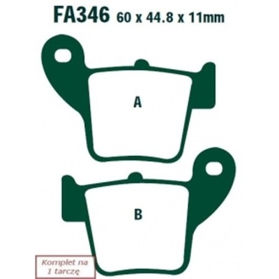 EBCFA346R EBC TRINKELĖS HAM. MOTO. HONDA-HM (ITALY) CR 125 MOTARD (04-06) 