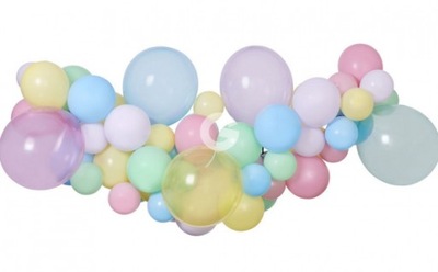 Girlanda balonowa z balonów pastelowa G