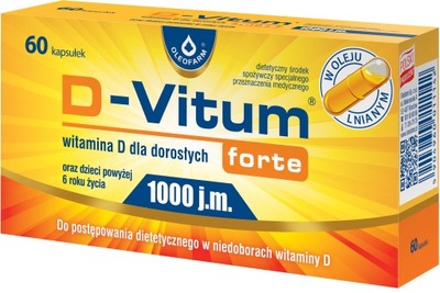 D-Vitum Forte 1000j.m. witamina D 60 kapsułek